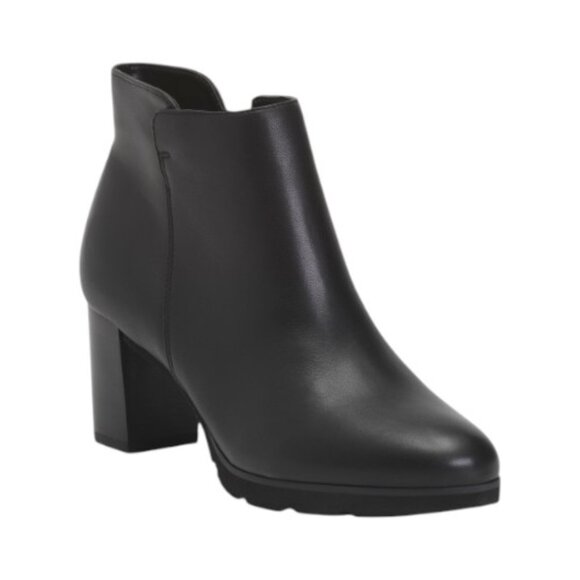 ROCKPORT Black Leather Stretch Comfort Booties - Picture 1 of 3